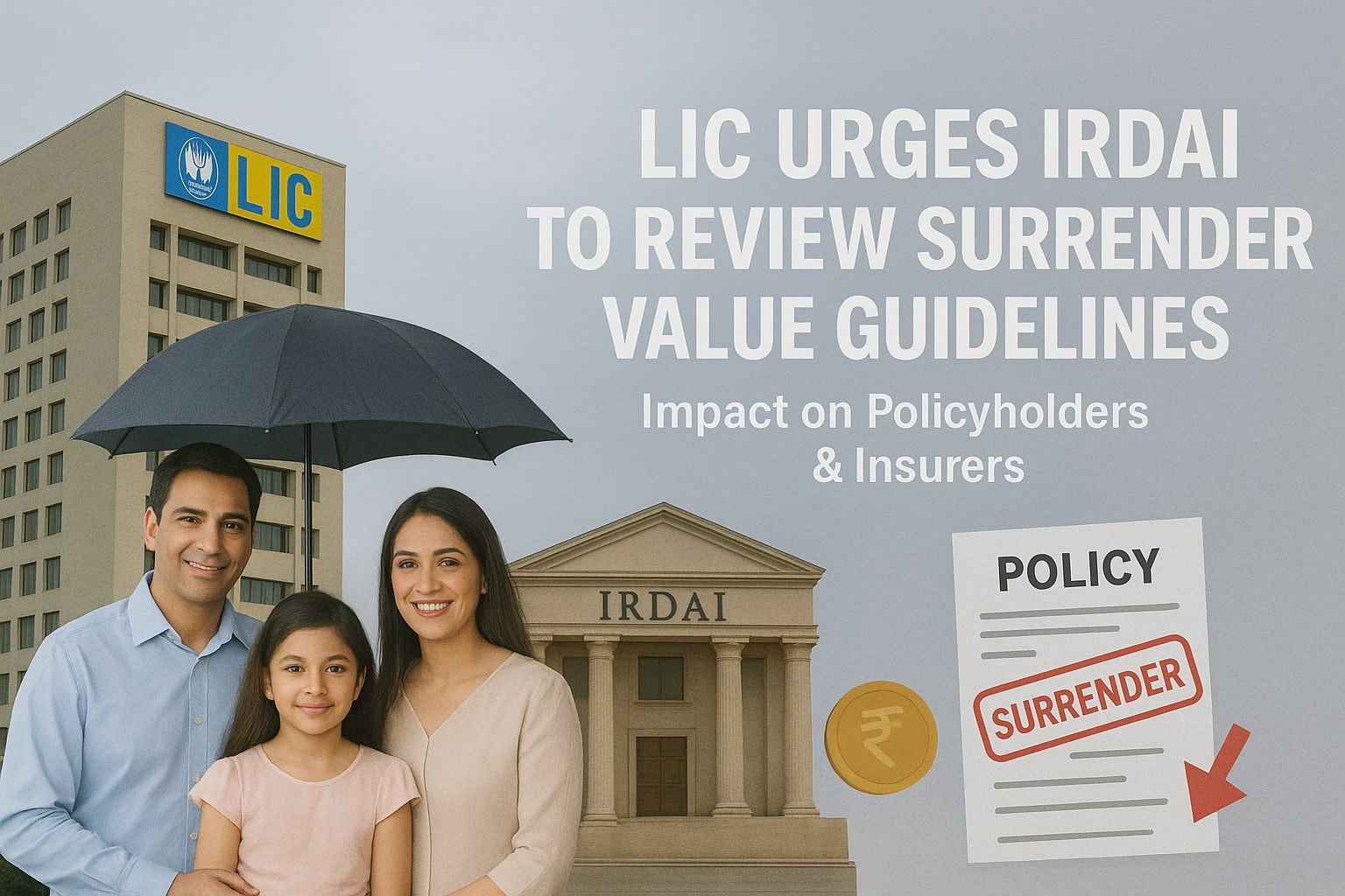 LIC Urges IRDAI to Review Surrender Value Guidelines: Impact on Policyholders & Insurers