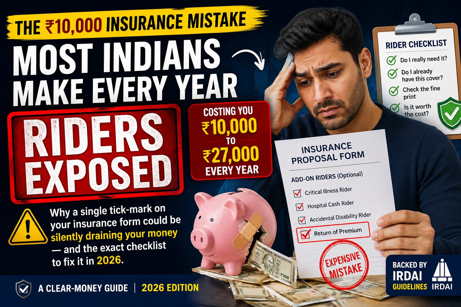 The ₹10,000 Insurance Mistake Most Indians Make Every Year Riders Exposed